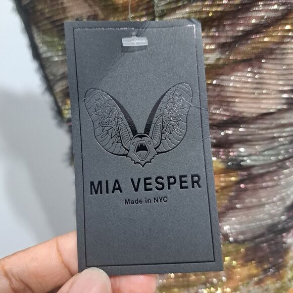 Mia Vesper The Mothra Sexy Festival Ruching Mini Dress Multi-Color Medium NWT - Picture 12 of 17